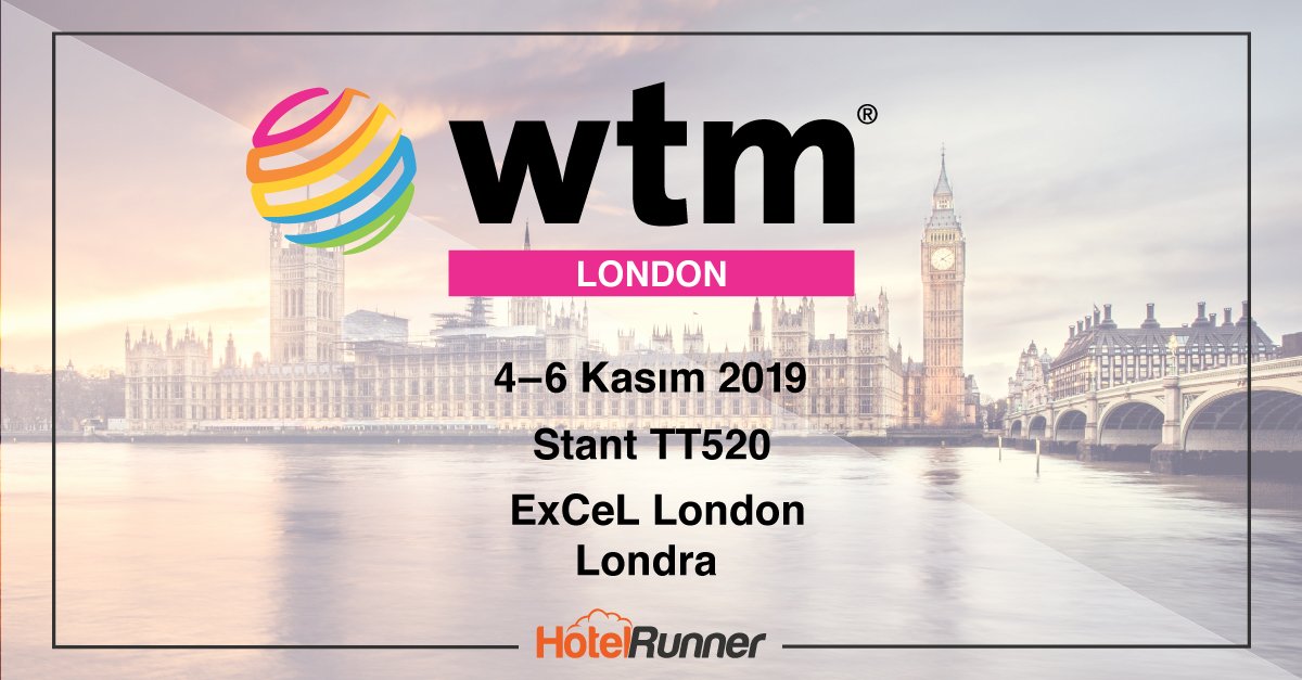 World Travel Market 2019 Londra’da, HotelRunner standında buluşalım!