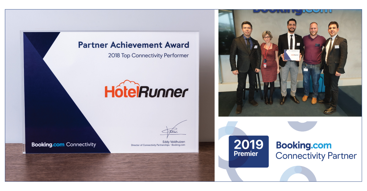 Booking.com recognizes HotelRunner as its Premier Connectivity Partner and the Top Connectivity Performer