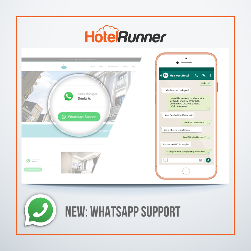 Get closer to your guests with WhatsApp!