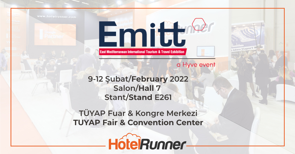 Start 2022 at the HotelRunner stand at EMITT!