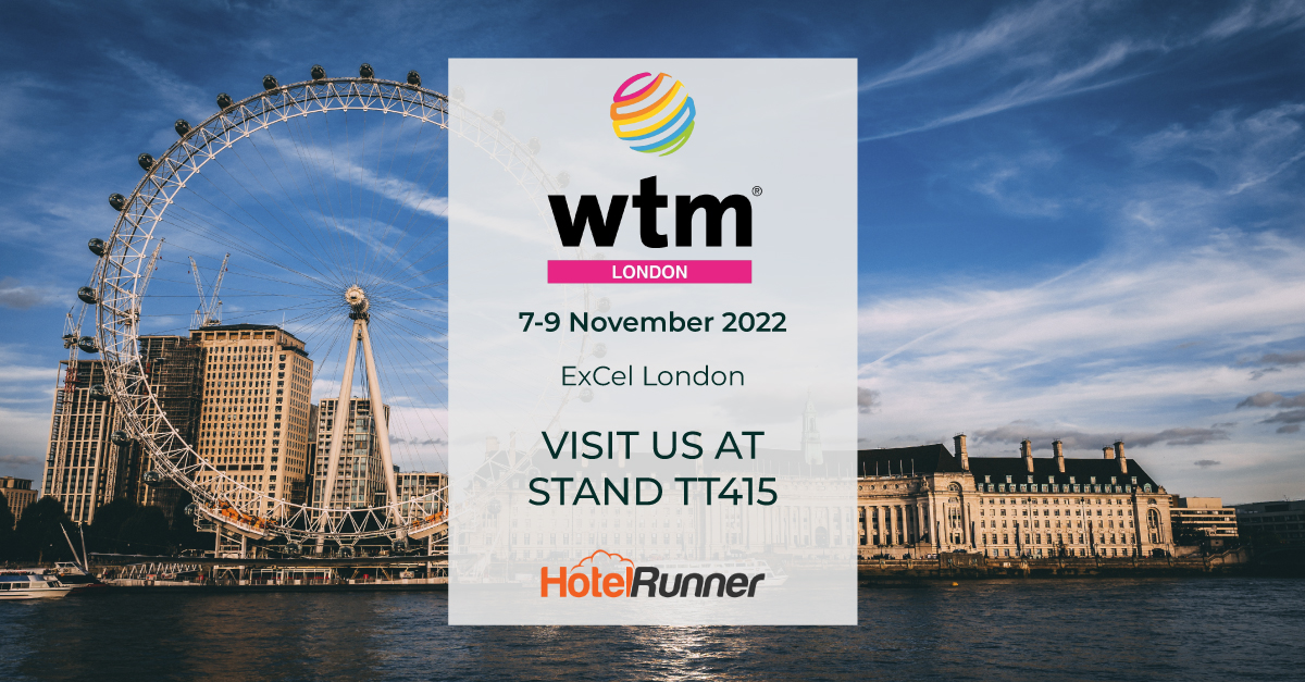 HotelRunner, seyahat sektörünün buluşma noktası WTM Londra 2022'ye katılıyor