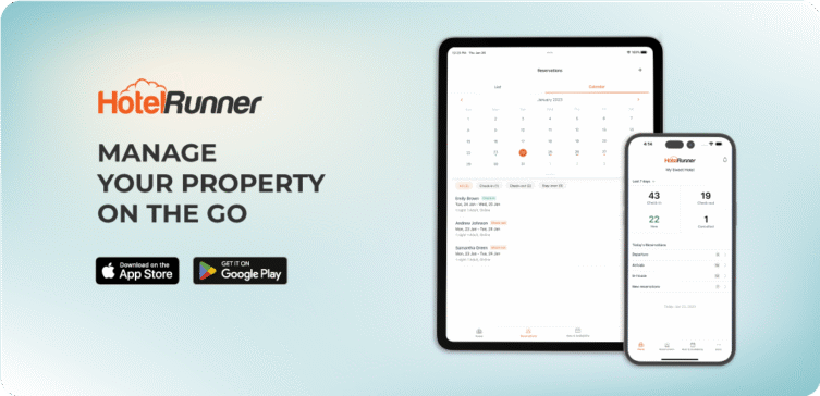 A revamped and enhanced HotelRunner mobile app for you to run your operations more smoothly!